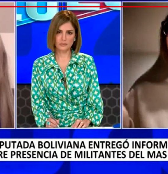 Diputada boliviana durante una entrevista sobre la información que entregó acerca de la presencia de militantes del MAS en Perú.